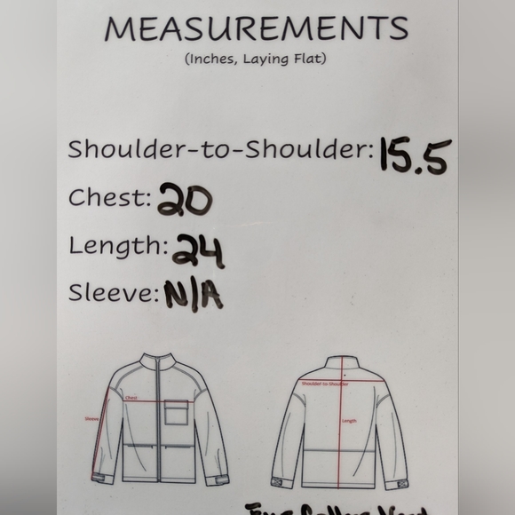 Puffy Vest with Fur Collar in Navy Blue Size L - Picture 7 of 7